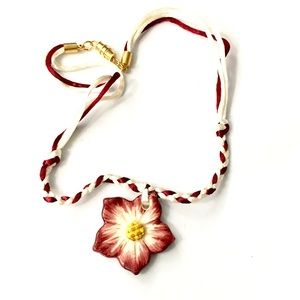🔥🔥🔥1970s Ceramic Flower Necklace
